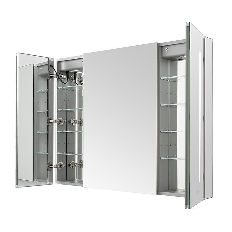 Signature Royale 36x36 LED Lighted Triple Door Medicine Cabinet