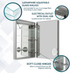 Signature Royale 24x30 Right Hinge LED Lighted Medicine Cabinet