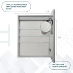 Royale Basic 24x30 Right Hinge LED Lighted Medicine Cabinet