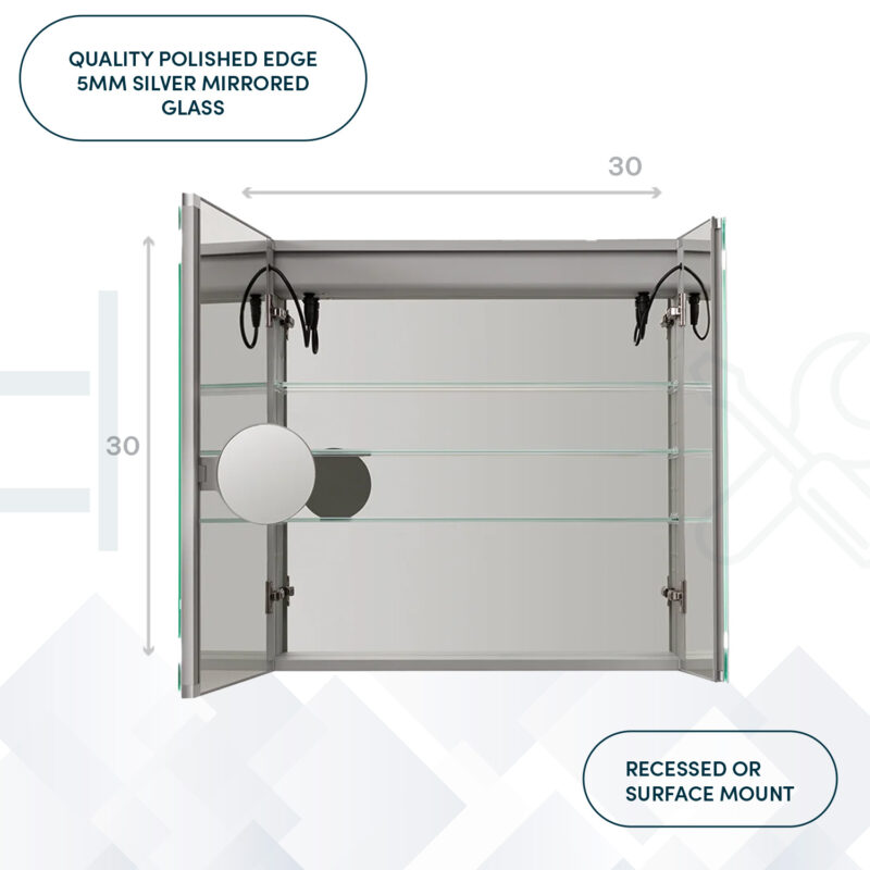 Royale Basic 30x30 LED Lighted Medicine Cabinet