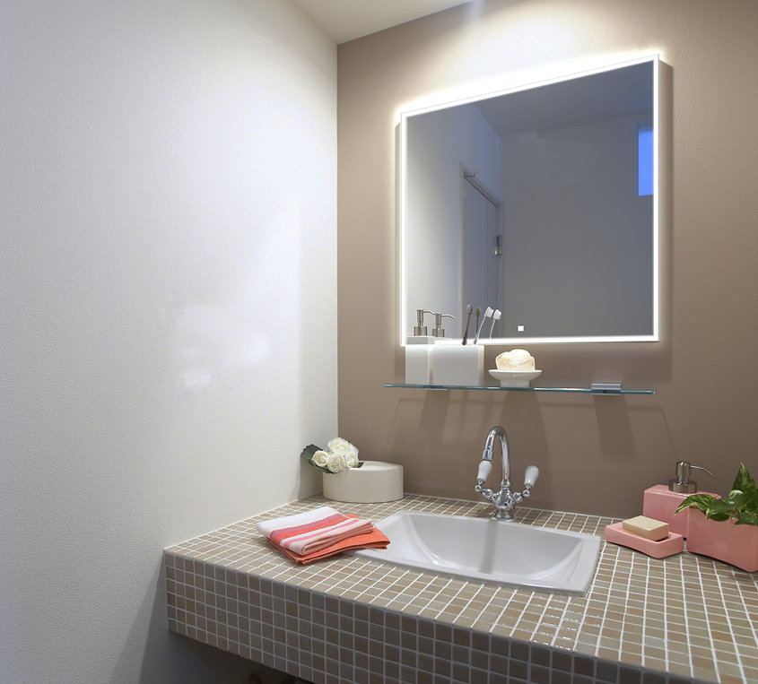 3 Edge 36x32 LED Lighted Bathroom Mirror