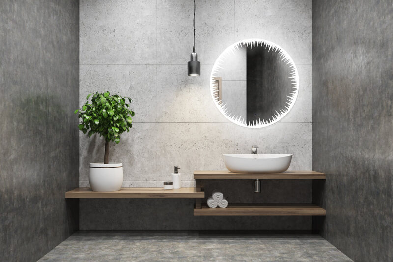 Flame 24 Inches LED Lighted Bathroom Mirror