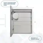 Royale Basic Q 24x30 Left Hinge LED Lighted Medicine Cabinet