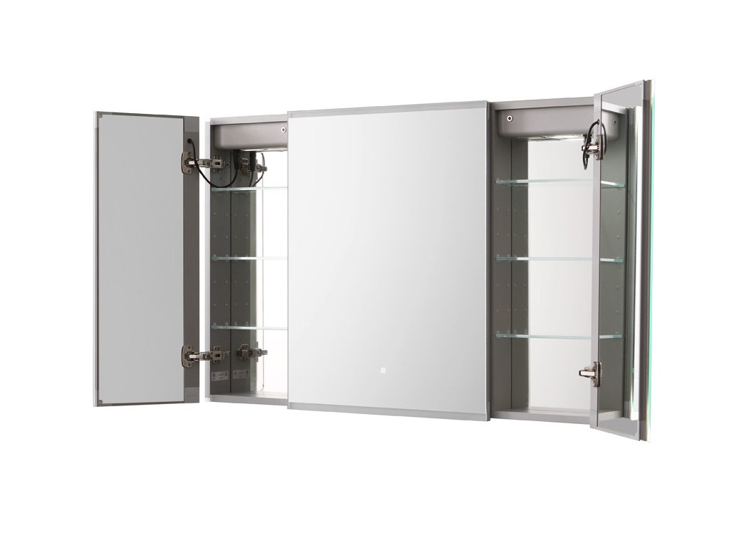 4 Edge Royale 48x32 LED Lighted Triple Door Medicine Cabinet