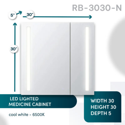 Royale Basic 30×30 LED Lighted Medicine Cabinet