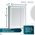 Royale Basic Q 30x30 LED Lighted Medicine Cabinet