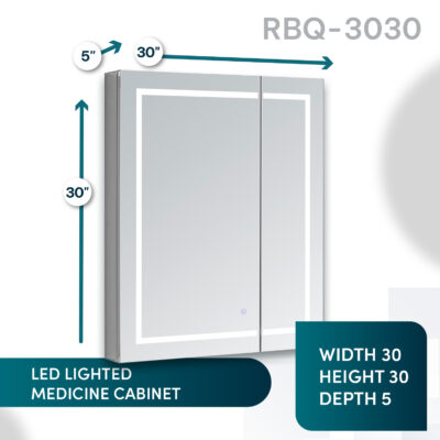 Royale Basic Q 30×30 LED Lighted Medicine Cabinet