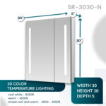 Signature Royale 30x30 LED Lighted Medicine Cabinet