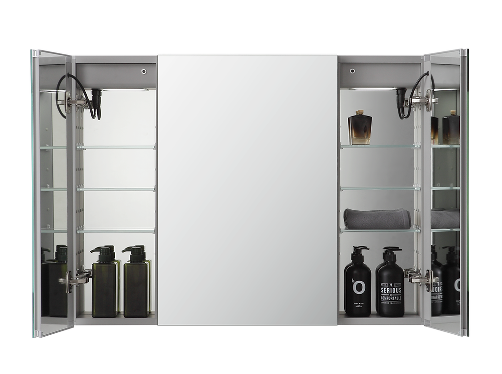 5 Signature Royale 48x30 LED Lighted Triple Door Medicine Cabinet