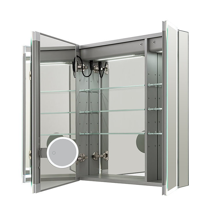 Edge Royale 36x32 LED Lighted Triple Door Medicine Cabinet