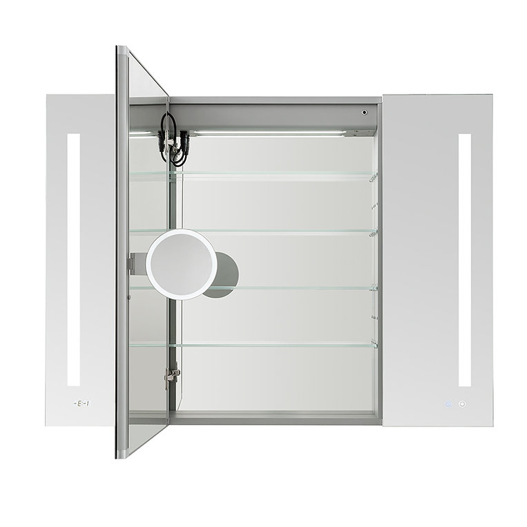 Signature Royale 36x36 LED Lighted Triple Door Medicine Cabinet