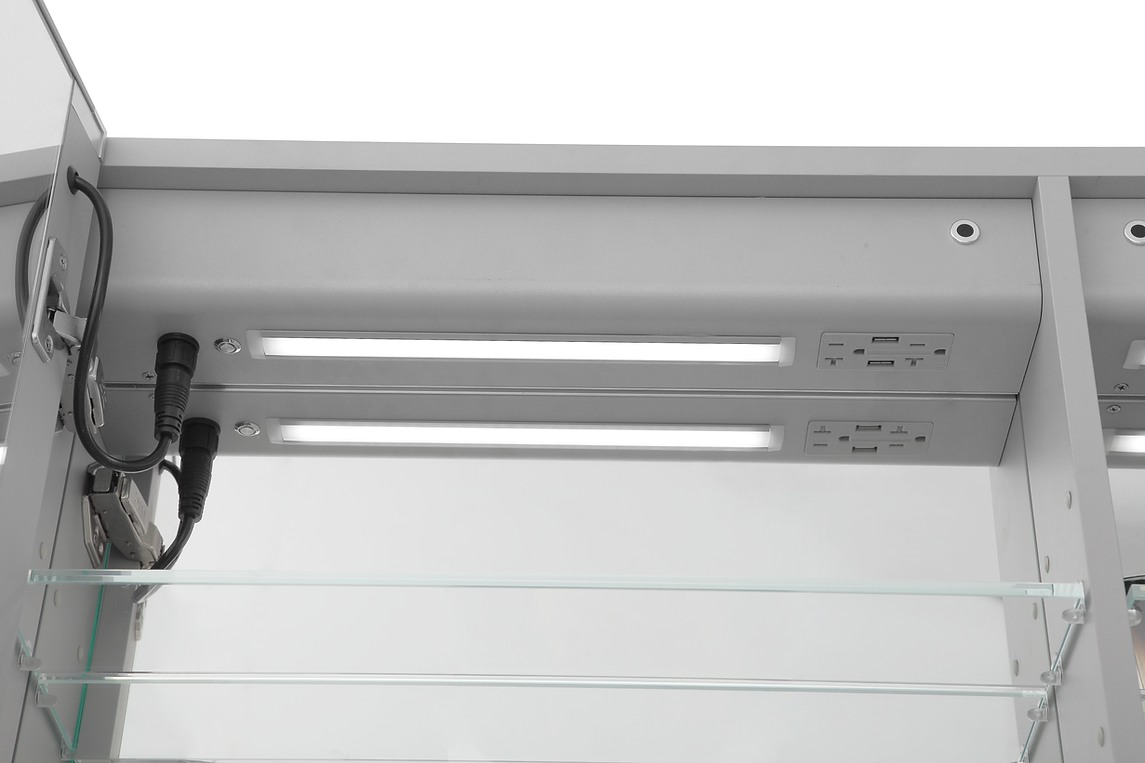 8 Signature Royale 40x36 LED Lighted Triple Door Medicine Cabinet