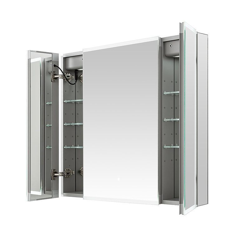 Edge Royale 36x32 LED Lighted Triple Door Medicine Cabinet