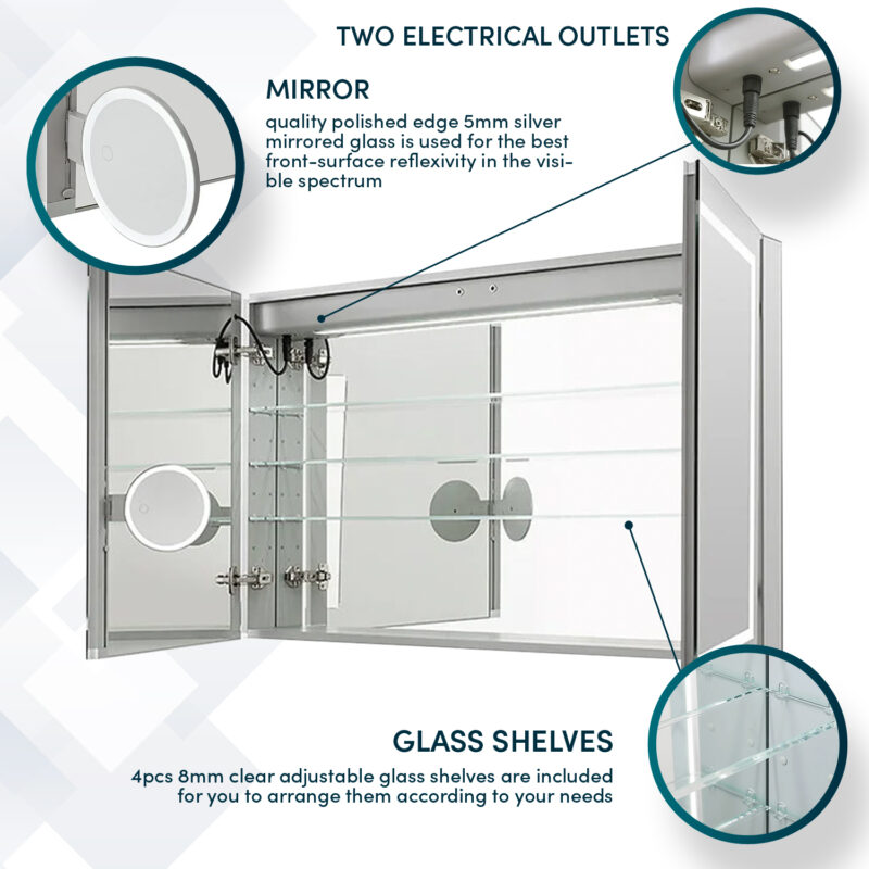 Royale Plus 40x36 LED Lighted Medicine Cabinet