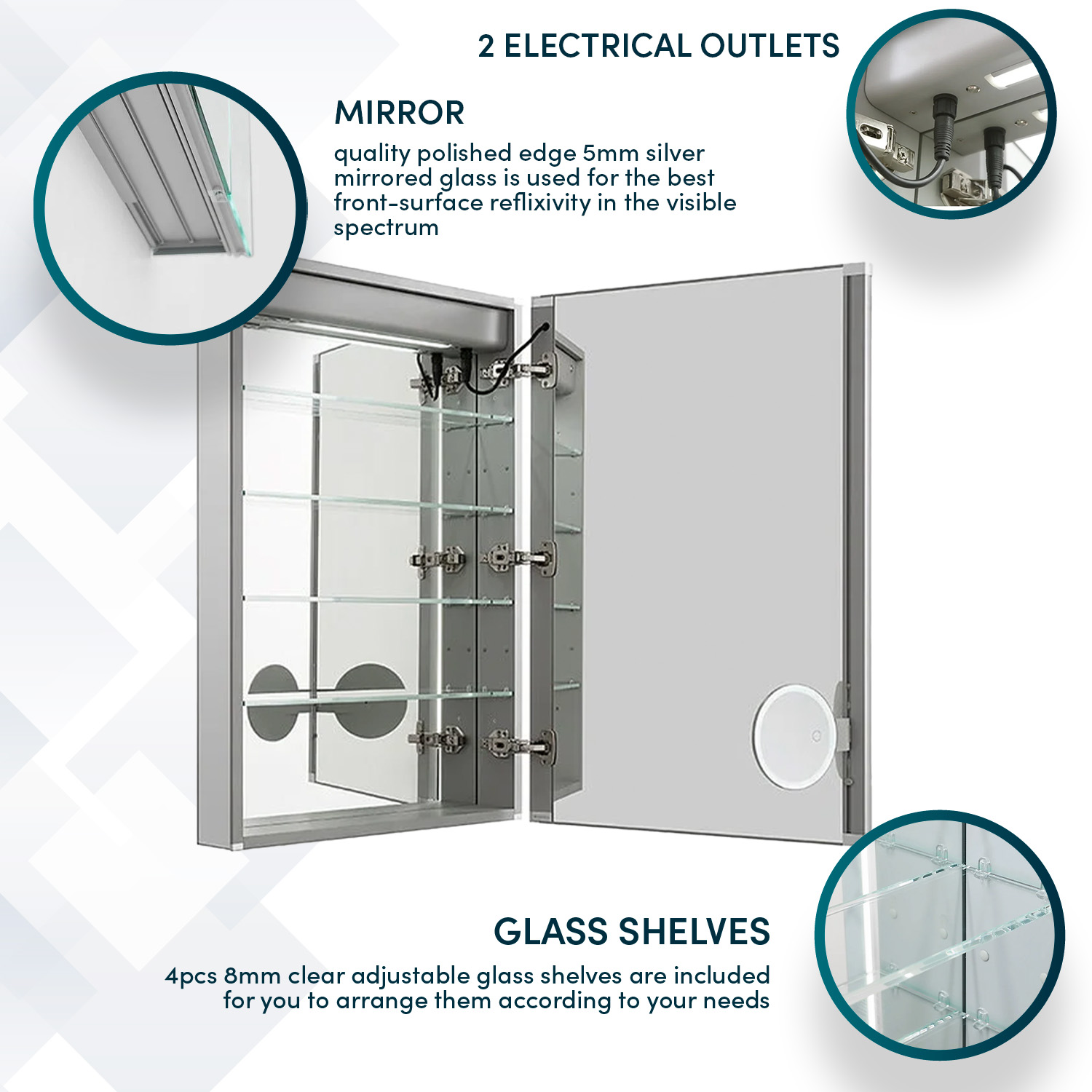 Royale Plus 24x36 Right Hinge LED Lighted Medicine Cabinet Royale Plus 24x36 Right Hinge LED Lighted Medicine Cabinet