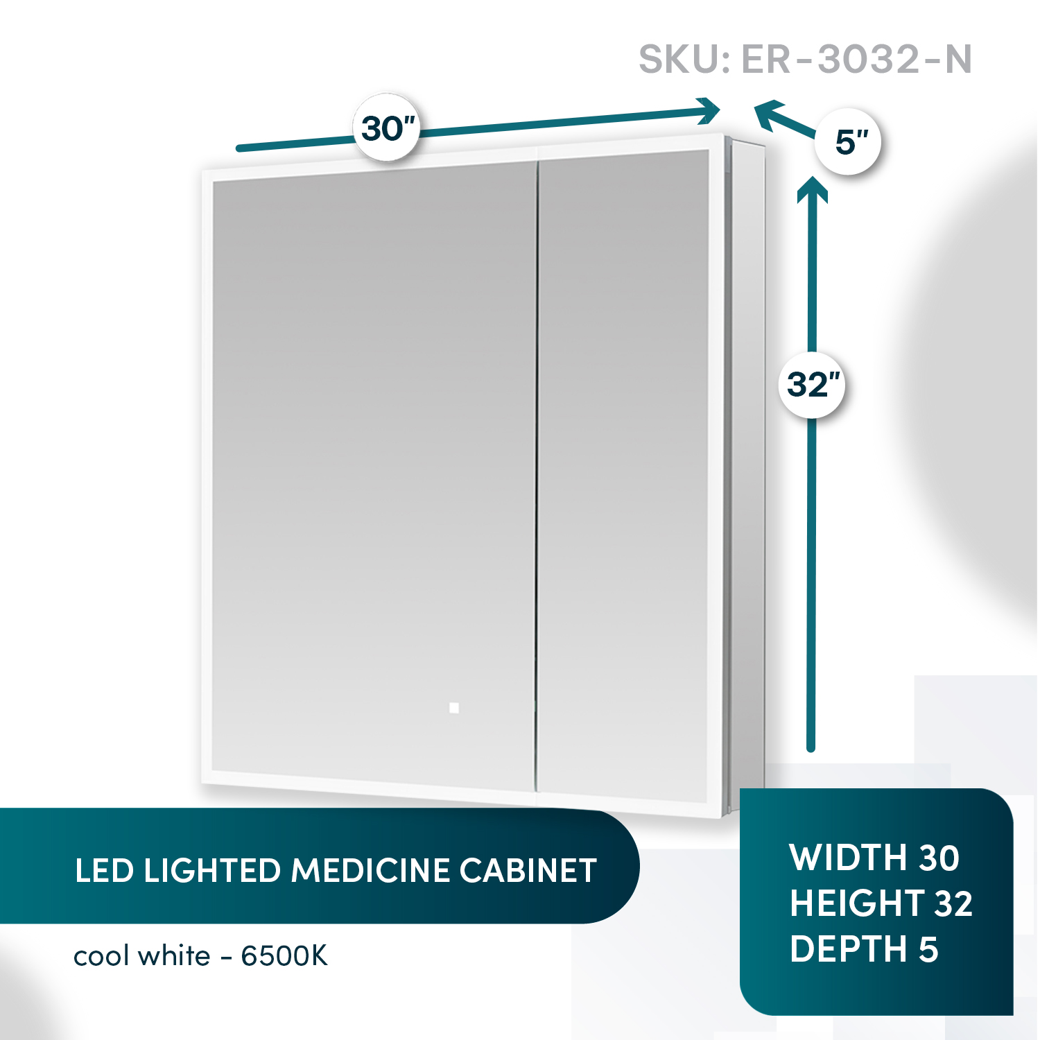 Edge Royale 30x32 LED Medicine Cabinet Edge Royale 30x32 LED Medicine Cabinet