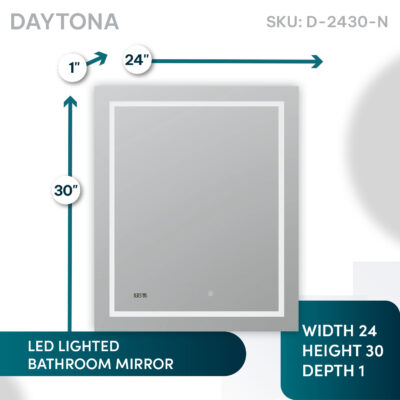 Daytona 24×30 LED Lighted Bathroom Mirror