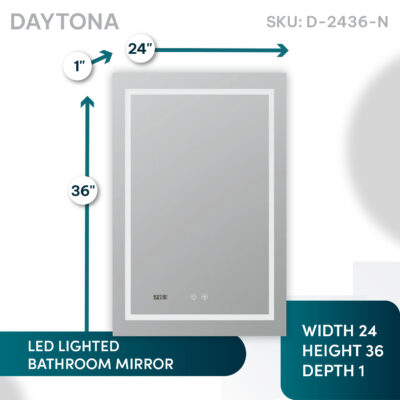 Daytona 24×36 LED Lighted Bathroom Mirror