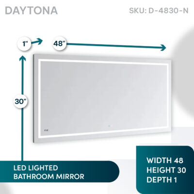 Daytona 48×30 LED Lighted Bathroom Mirror