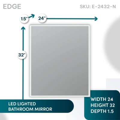 Edge 24×32 LED Lighted Bathroom Mirror