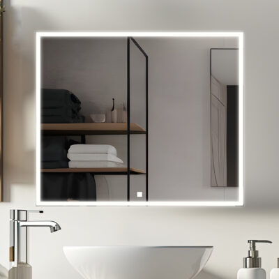 Edge 36×32 LED Lighted Bathroom Mirror