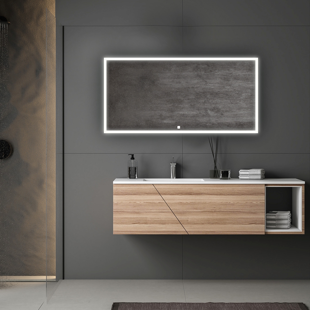 Edge 60x32 LED Lighted Bathroom Mirror Edge 60x32 LED Lighted Bathroom Mirror