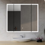 Edge Royale 36x32 LED Lighted Triple Door Medicine Cabinet