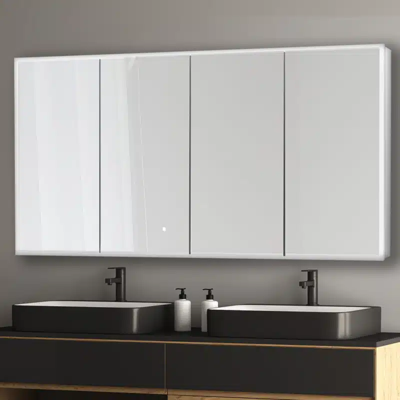 Edge Royale 72x32 LED Lighted Four Door Medicine Cabinet