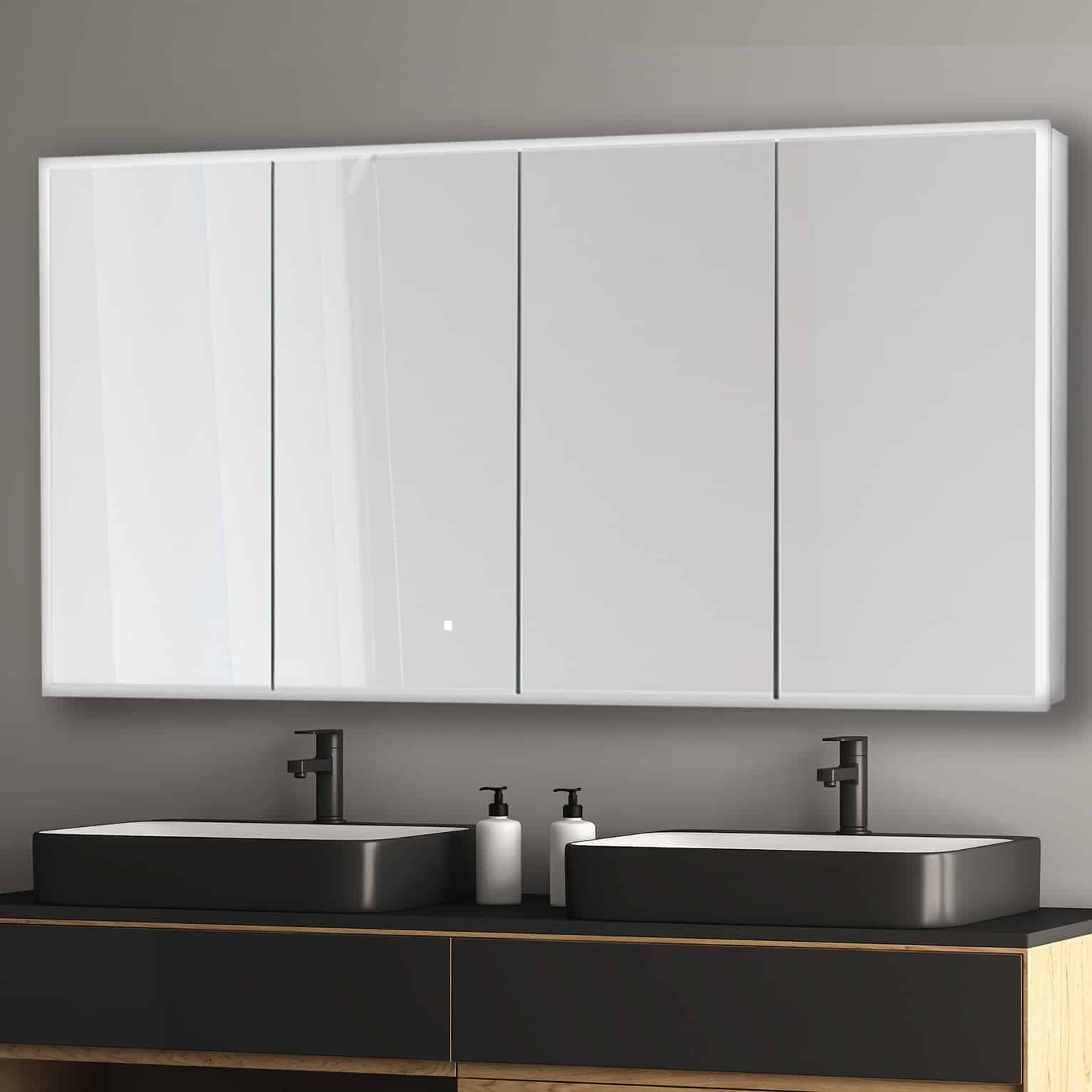 Edge Royale 72x32 LED Lighted Four Door Medicine Cabinet Edge Royale 72x32 LED Lighted Four Door Medicine Cabinet