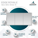 Edge Royale 60x32 LED Lighted Triple Door Medicine Cabinet