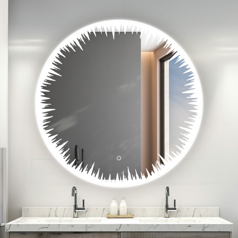 Flame 48 Inches LED Lighted Bathroom Mirror