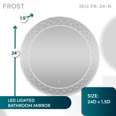 Frost 24 Inches LED Lighted Bathroom Mirror