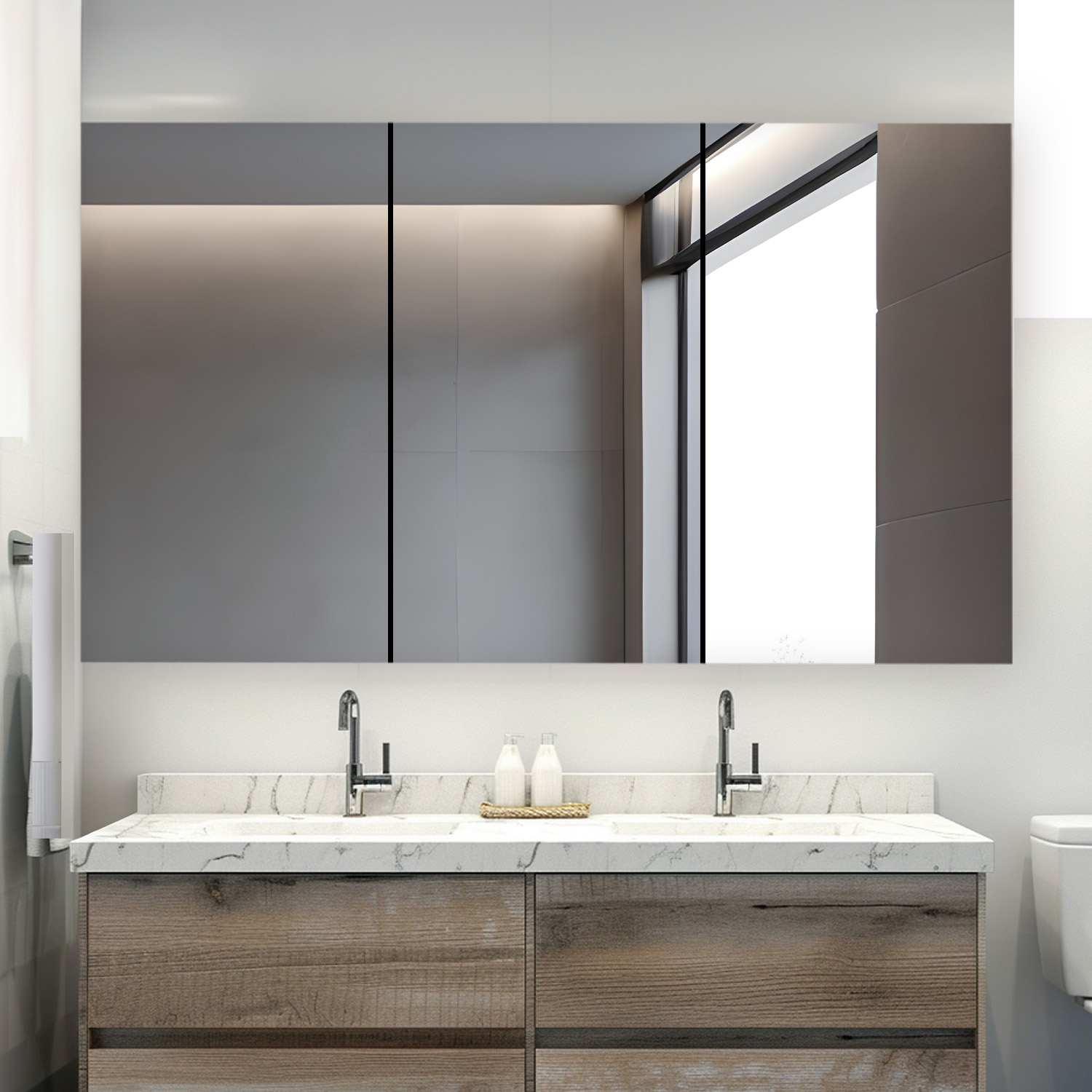 Royale 60x30 Triple Door Medicine Cabinet Royale 60x30 Triple Door Medicine Cabinet