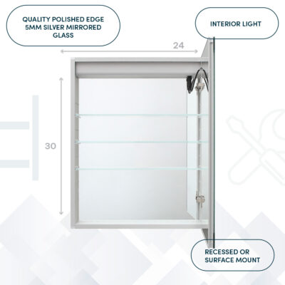 RB-2430R LED Medicine Cabinet (3)