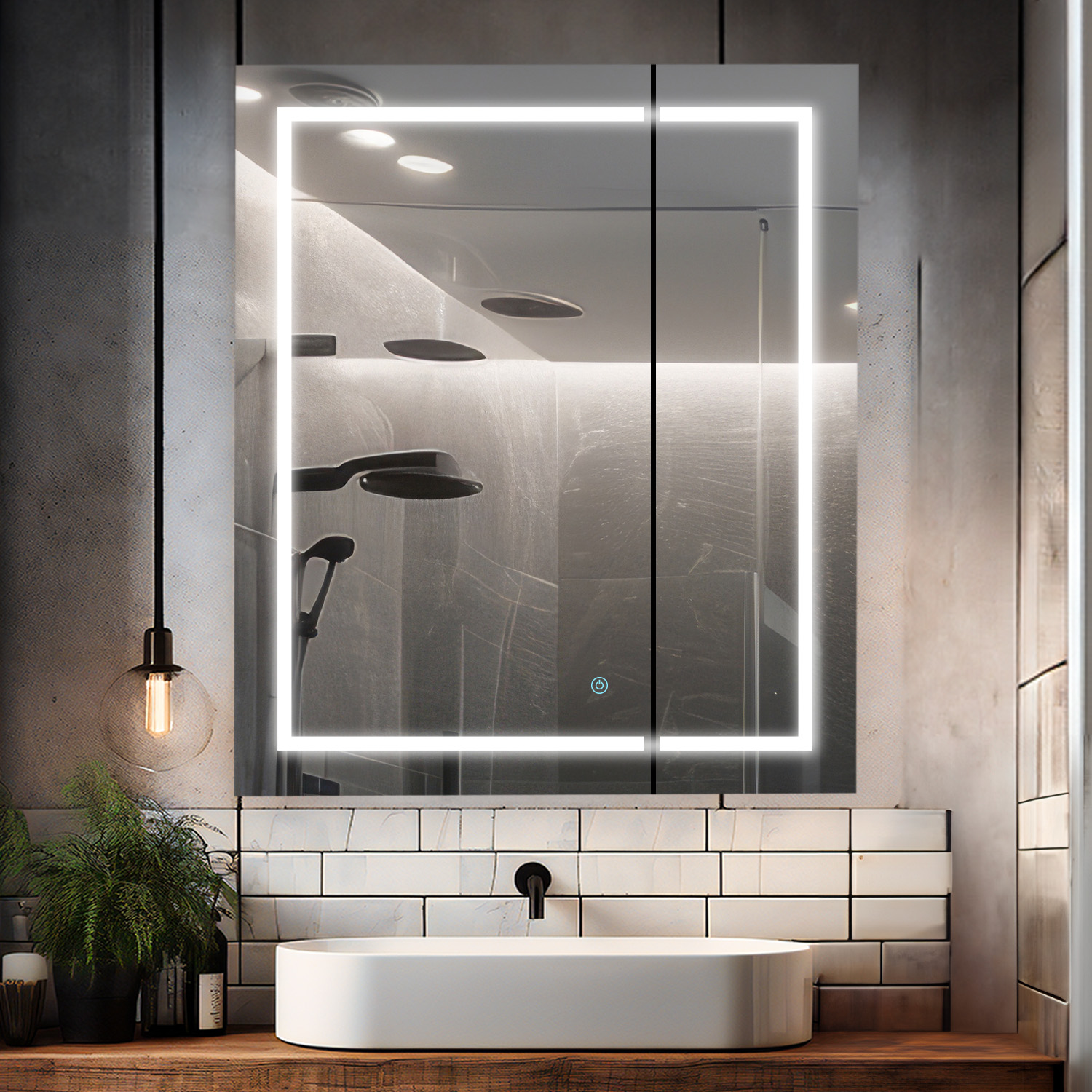 Royale Basic Q 30x30 LED Lighted Medicine Cabinet Royale Basic Q 30x30 LED Lighted Medicine Cabinet