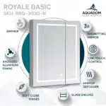Royale Basic Q 30x30 LED Lighted Medicine Cabinet