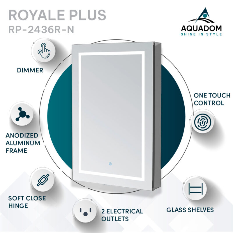 RP-2436R-N LED Medicine Cabinet