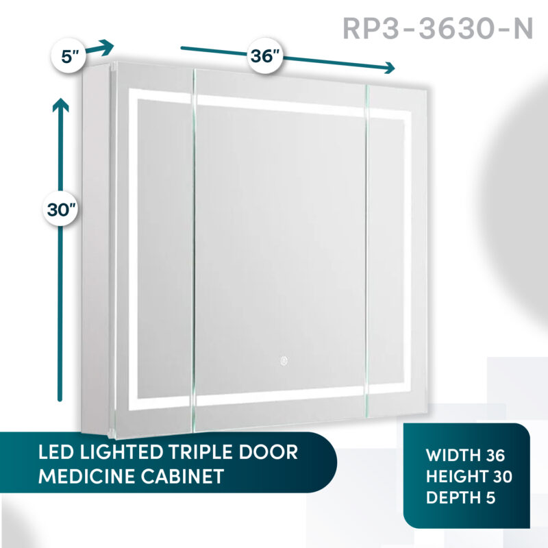 RP-3630 LED Medicine Cabinet by Aquadom