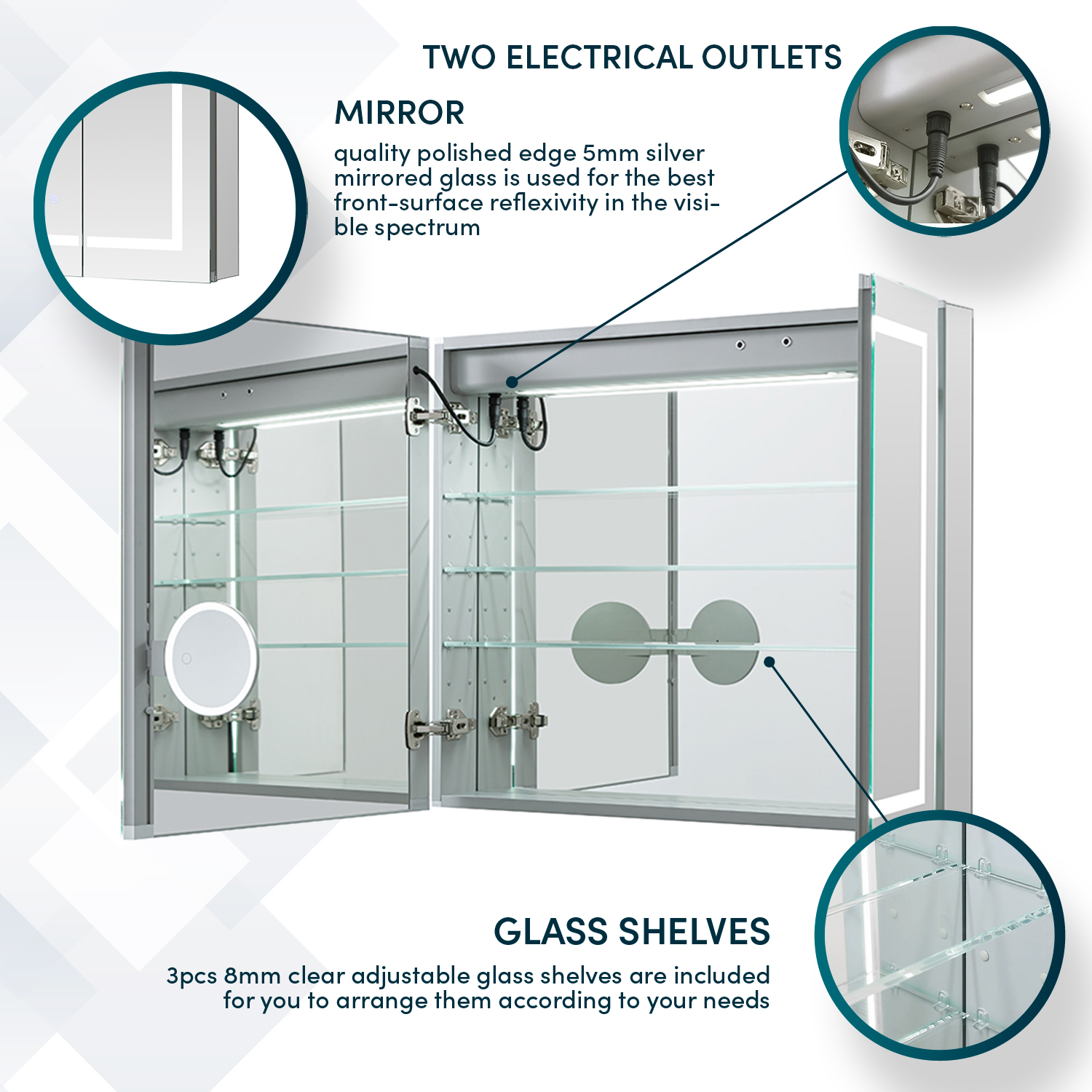 Rp-3630 LED Cabient For Bathroom (2) Rp-3630 LED Cabient For Bathroom