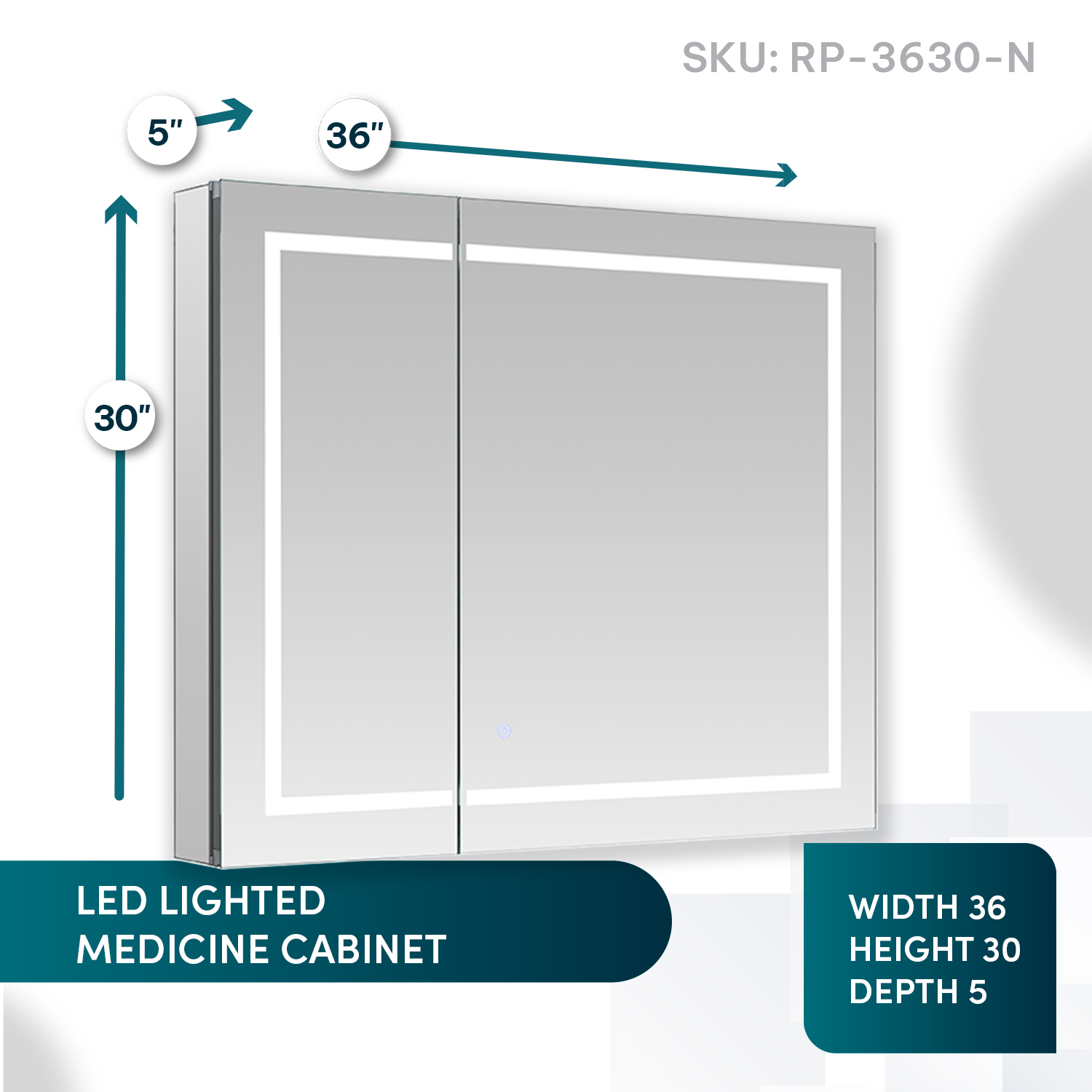 Rp-3630 LED Cabient For Bathroom (4) Rp-3630 LED Cabient For Bathroom