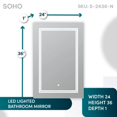 SOHO 24×36 LED Lighted Bathroom Mirror