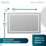 SOHO 40x36 LED Lighted Bathroom Mirror