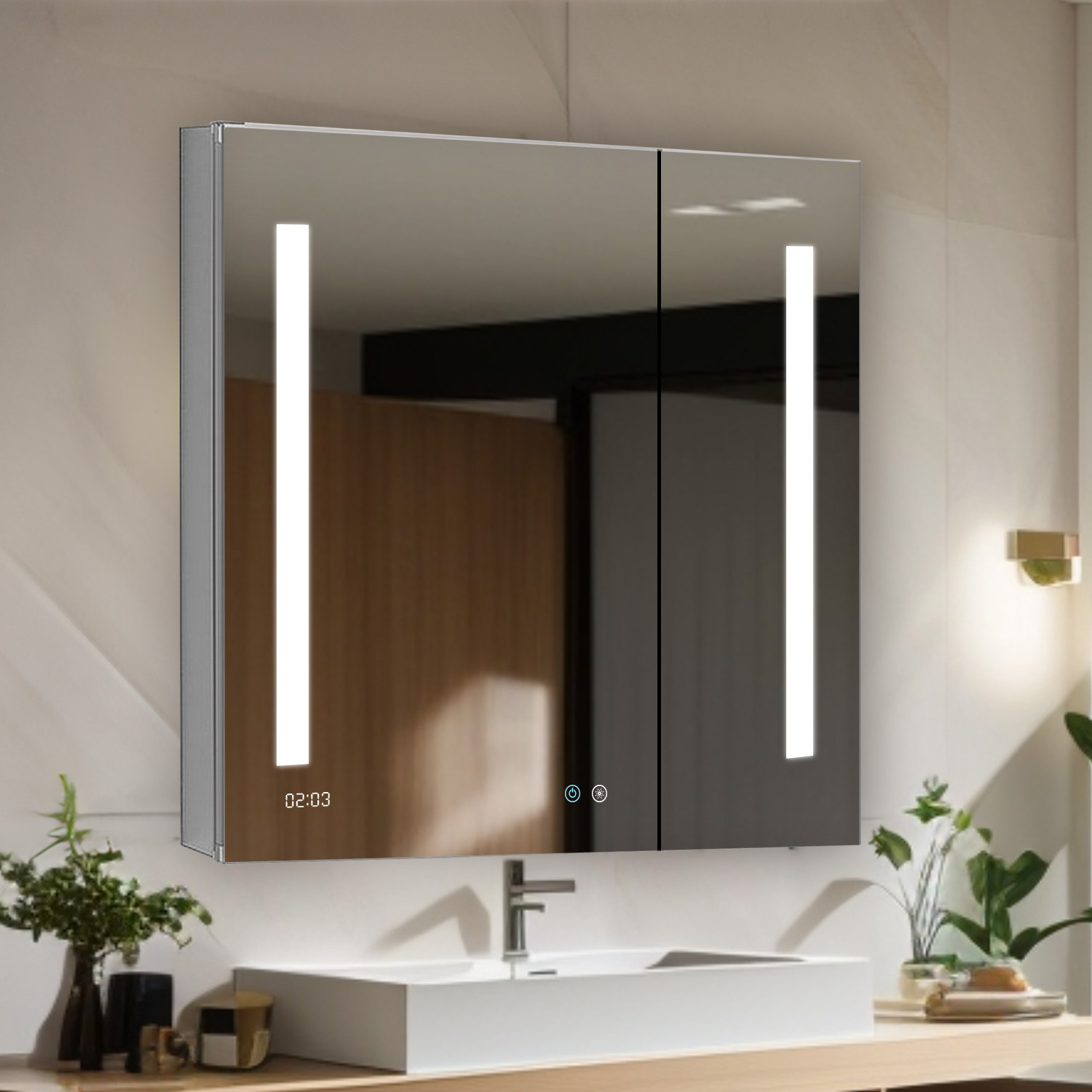 Signature Royale 30x30 LED Lighted Medicine Cabinet Signature Royale 30x30 LED Lighted Medicine Cabinet