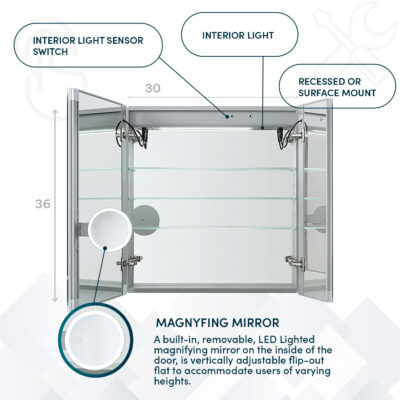 SR-3036 Led Lighted Medicine Cabinet (3)