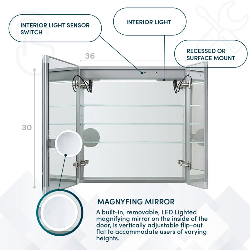 SR-3630 Medicine Cabinet LED