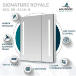 Signature Royale 36x36 LED Lighted Medicine Cabinet