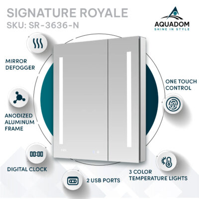 SR-3636 LED Medicine Cabinet Signature Royale (1)