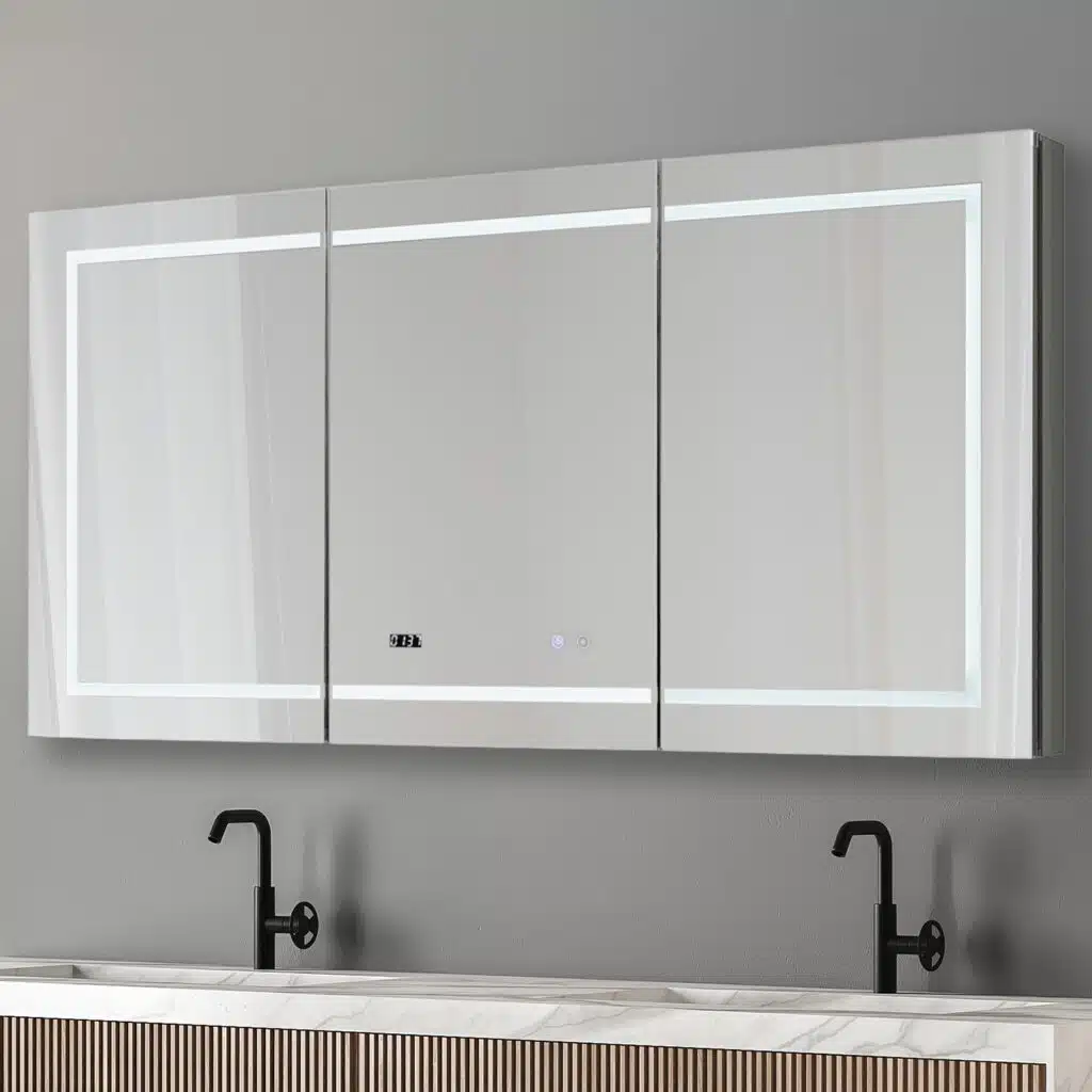 Signature Royale 60x36 LED Lighted Triple Door Medicine Cabinet
