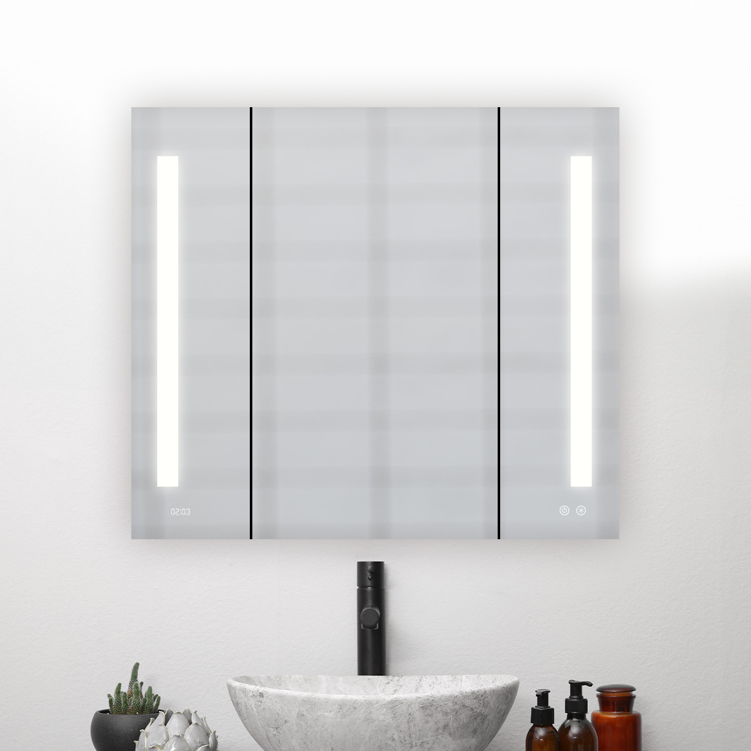 Signature Royale 36x36 LED Lighted Triple Door Medicine Cabinet Signature Royale 36x36 LED Lighted Triple Door Medicine Cabinet