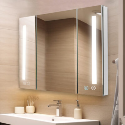 Signature Royale 36×36 LED Lighted Triple Door Medicine Cabinet